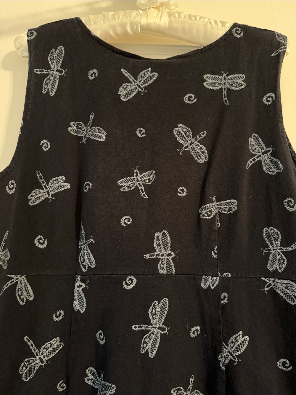 Fresh Produce Dragonflies Midi/Maxi Dress, 100% Cotton, Sleeveless, Button Side - Picture 4 of 10